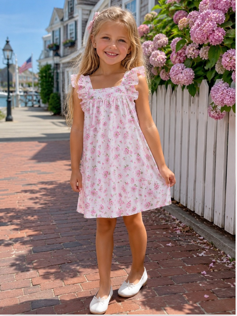NWT Ralph‎ Lauren Polo Country Collection Girl’s Floral Smocked Dress Twee